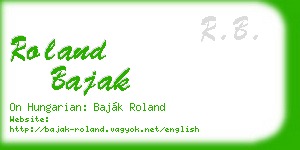 roland bajak business card