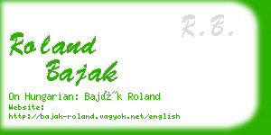 roland bajak business card